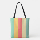 Tote Bag Bleu bleu rose jaune rétro (Dos)