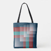 Tote Bag bleu bordeaux turquoise (Dos)