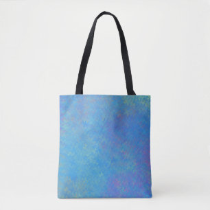 Tote Bag Bleu Céroulé Art Moderne Marbré