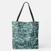 Tote Bag Bleu clair, bulles sur grille ou effet brique? (Dos)
