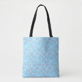 Tote Bag Bleu clair doux glace avec arrosage Donut (Devant)