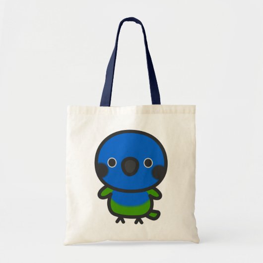 Tote Bag Bleu-couronné Conure (Devant)