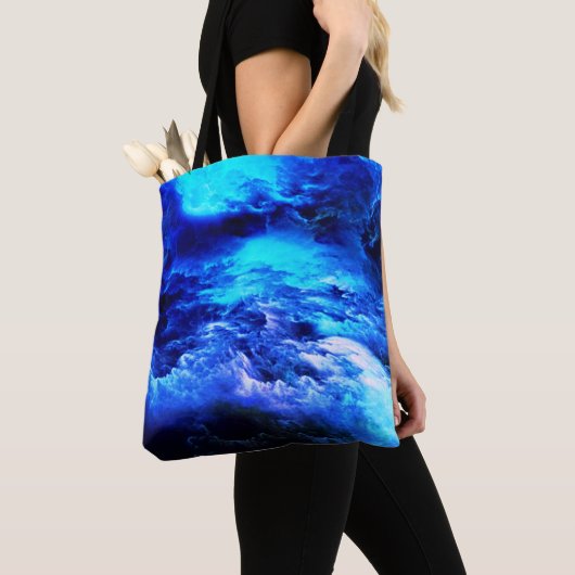Tote Bag Bleu Dans Les Nuages (De près)