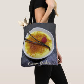 Tote Bag Bleu de crème sur ardoise avec framboise et vanill (De près)