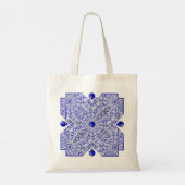 Tote Bag Bleu de dentelle en céramique de Grèce (Dos)