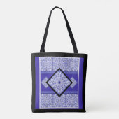 Tote Bag Bleu de dentelle en céramique de Grèce (Dos)