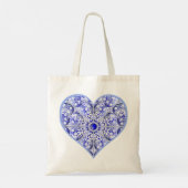 Tote Bag Bleu de dentelle en céramique de Grèce (Dos)