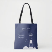 Tote Bag Bleu de la marine phare (Devant)