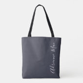 Tote Bag Bleu de marine tout simplement personnalisé (Dos)