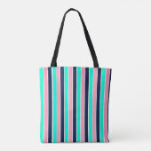Tote Bag Bleu de mer, rose et bleu marine (Dos)