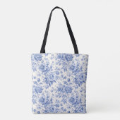 Tote Bag Bleu de toile française Fourre-tout (Dos)