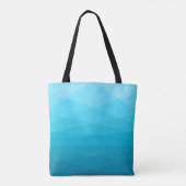 Tote Bag Bleu dégradé polygonal (Dos)