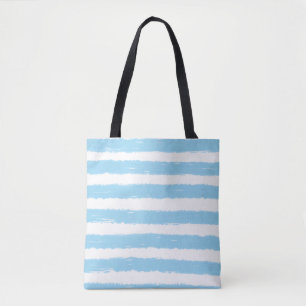 Tote Bag Bleu d'été Blancs d'aquarelle