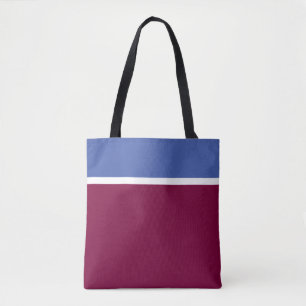 Tote Bag Bleu doux sophistiqué Bloc de couleur framboise