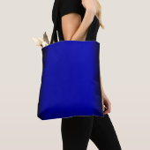 Tote Bag Bleu Électrique Uni (De près)