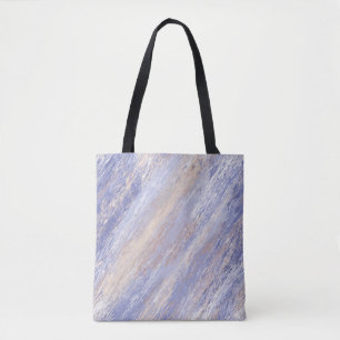 Tote Bag Bleu et beige Abstrait et embrouillé