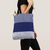 Tote Bag Bleu et blanc (De près)