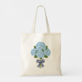 Tote Bag Bleu et blanc Hydrangea, Grand-milliénaire Chic Fo (Dos)