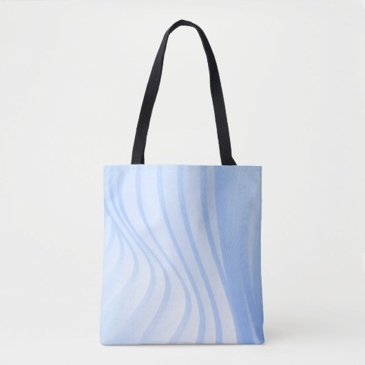 Tote Bag Bleu et blanc rayé (Devant)