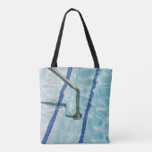 Tote Bag Bleu et blanc rayé (Dos)