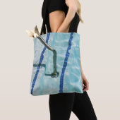 Tote Bag Bleu et blanc rayé (De près)