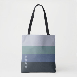 Tote Bag Bleu et Gris Motif