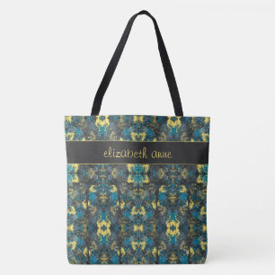 Tote Bag Bleu et Jaune Modernes