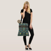 Tote Bag Bleu et Jaune Modernes (Sur le modèle)