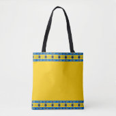 Tote Bag Bleu et jaune tribal (Devant)