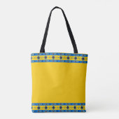 Tote Bag Bleu et jaune tribal (Dos)