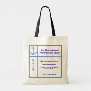 Tote Bag Bleu et pourpre de croisière de groupe d'Ancre de
