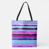 Tote Bag Bleu et rose Abstrait (Devant)
