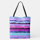 Tote Bag Bleu et rose Abstrait (Dos)