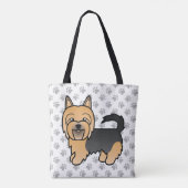 Tote Bag Bleu Et Tan Australien Terrier Cute Dessin Chien (Dos)