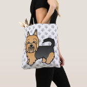 Tote Bag Bleu Et Tan Australien Terrier Cute Dessin Chien (De près)