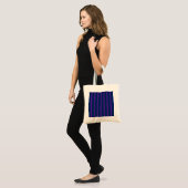 Tote Bag Bleu et violet bonbons rayés (Devant (modèle))
