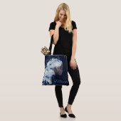 Tote Bag Bleu Éthéré (Sur le modèle)