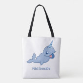 Tote Bag Bleu étroit | Bébé adorable Kawaii Ocean Diaper (Dos)