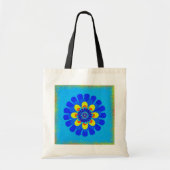 Tote Bag Bleu fleur (Devant)