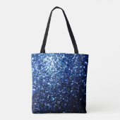 Tote Bag Bleu foncé foncé brillant parties scintillant scin (Dos)