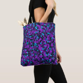Tote Bag Bleu glacé et violet (De près)