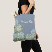 Tote Bag Bleu Hydrangée/ Bleu Duché (De près)