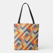 Tote Bag Bleu jaune beige (Dos)