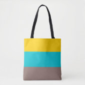 Tote Bag Bleu jaune Océan Brown Design été (Devant)