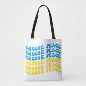 TOTE BAG BLEU & JAUNE UKRAINE CHOISIR LA PAIX (Devant)
