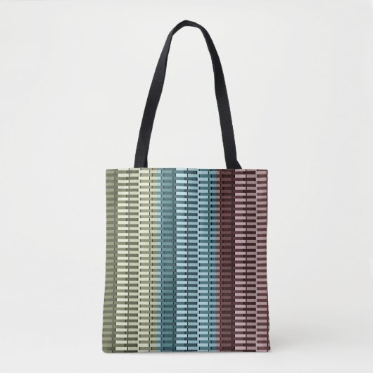 Tote Bag Bleu Jaune Vert Rouge Design Moderne Chic Motif (Devant)