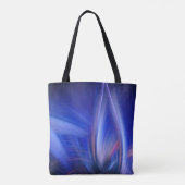 Tote Bag Bleu Lotus Elégant Zen Art Lumière Abstrait (Dos)