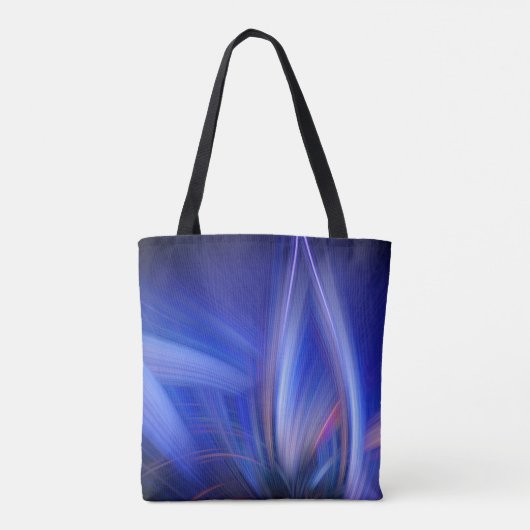 Tote Bag Bleu Lotus Elégant Zen Art Lumière Abstrait (Dos)