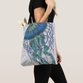 Tote Bag Bleu méduse (De près)