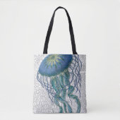 Tote Bag Bleu méduse (Devant)